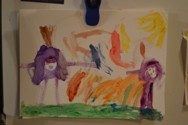 A Watercolor by Nora: "Mama and Me"